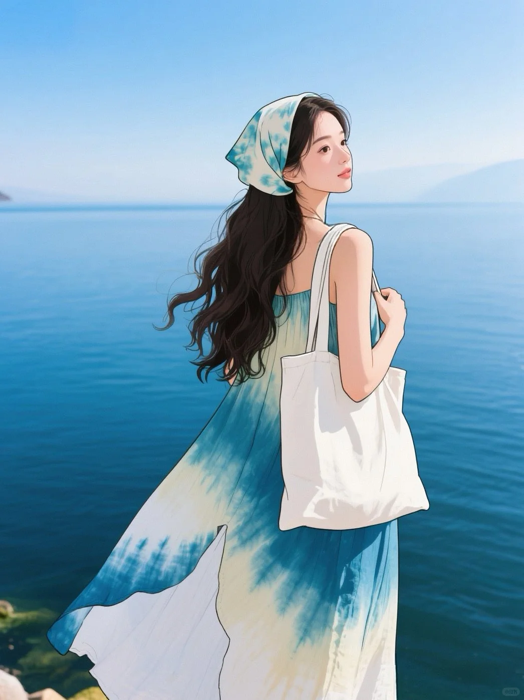夏日的海风温柔又浪漫🌊唯美治愈系女头