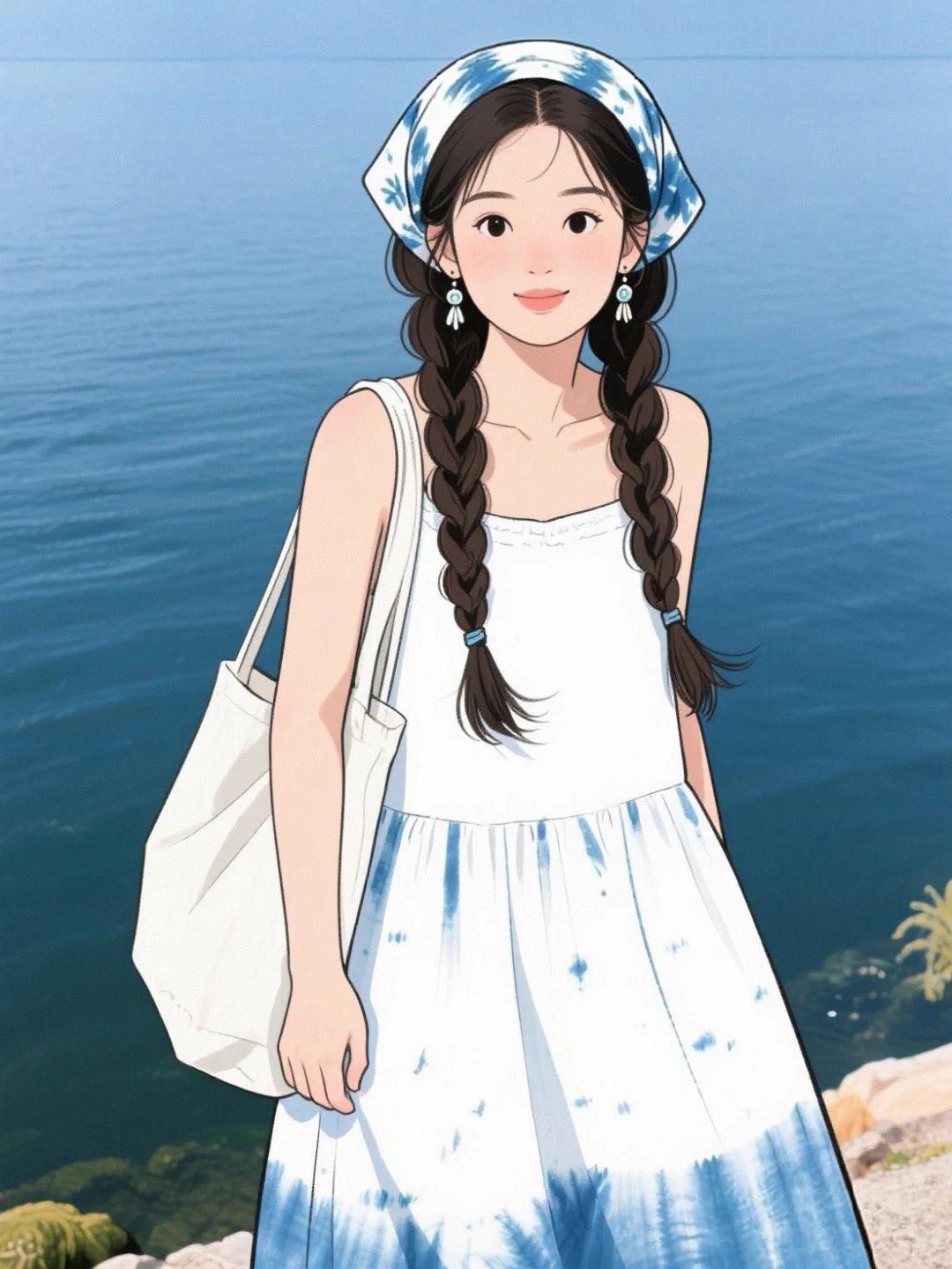 夏日的海风温柔又浪漫🌊唯美治愈系女头