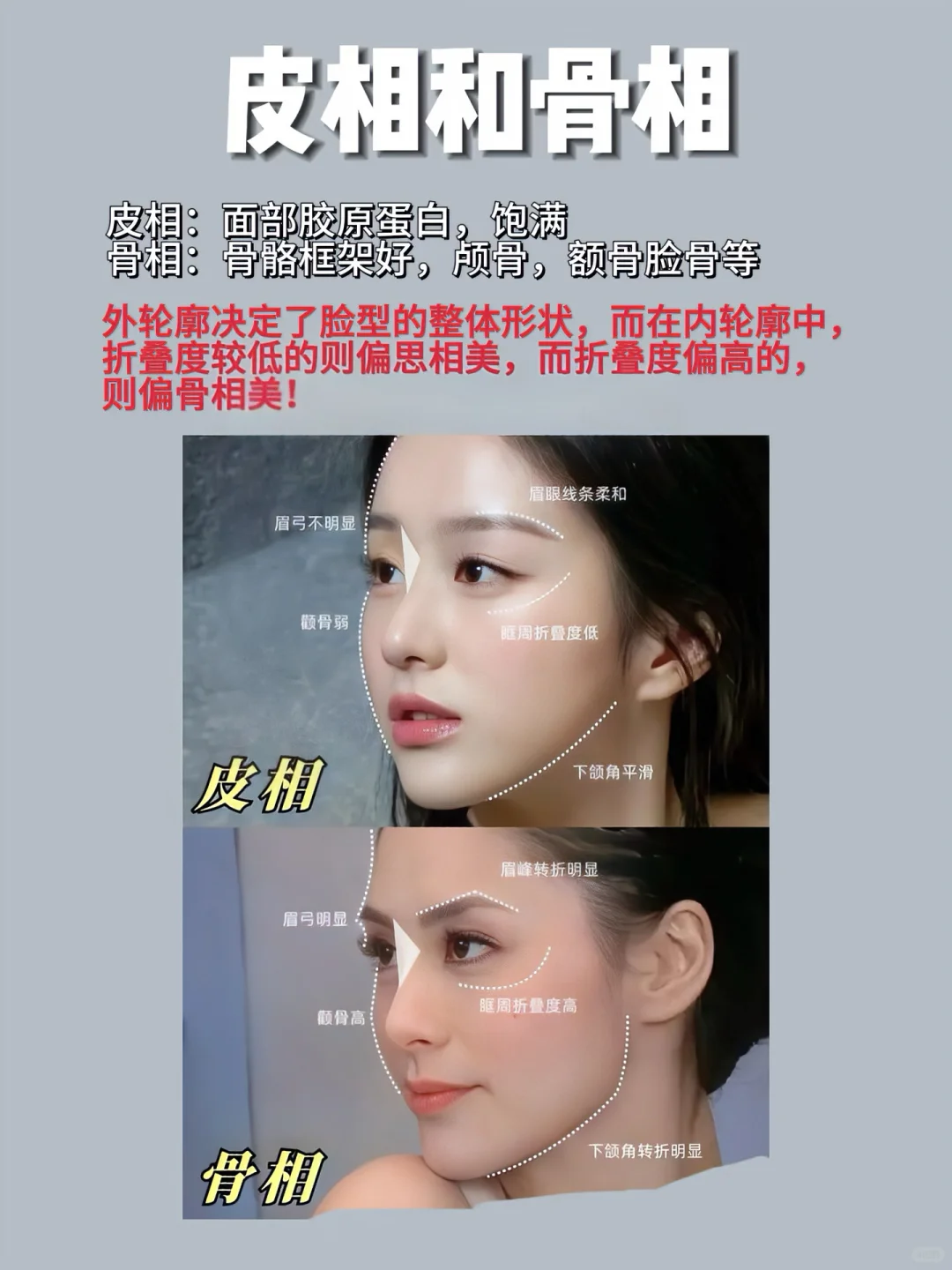 【骨相美vs皮相美】⬆️骨相美学进阶变美思路～