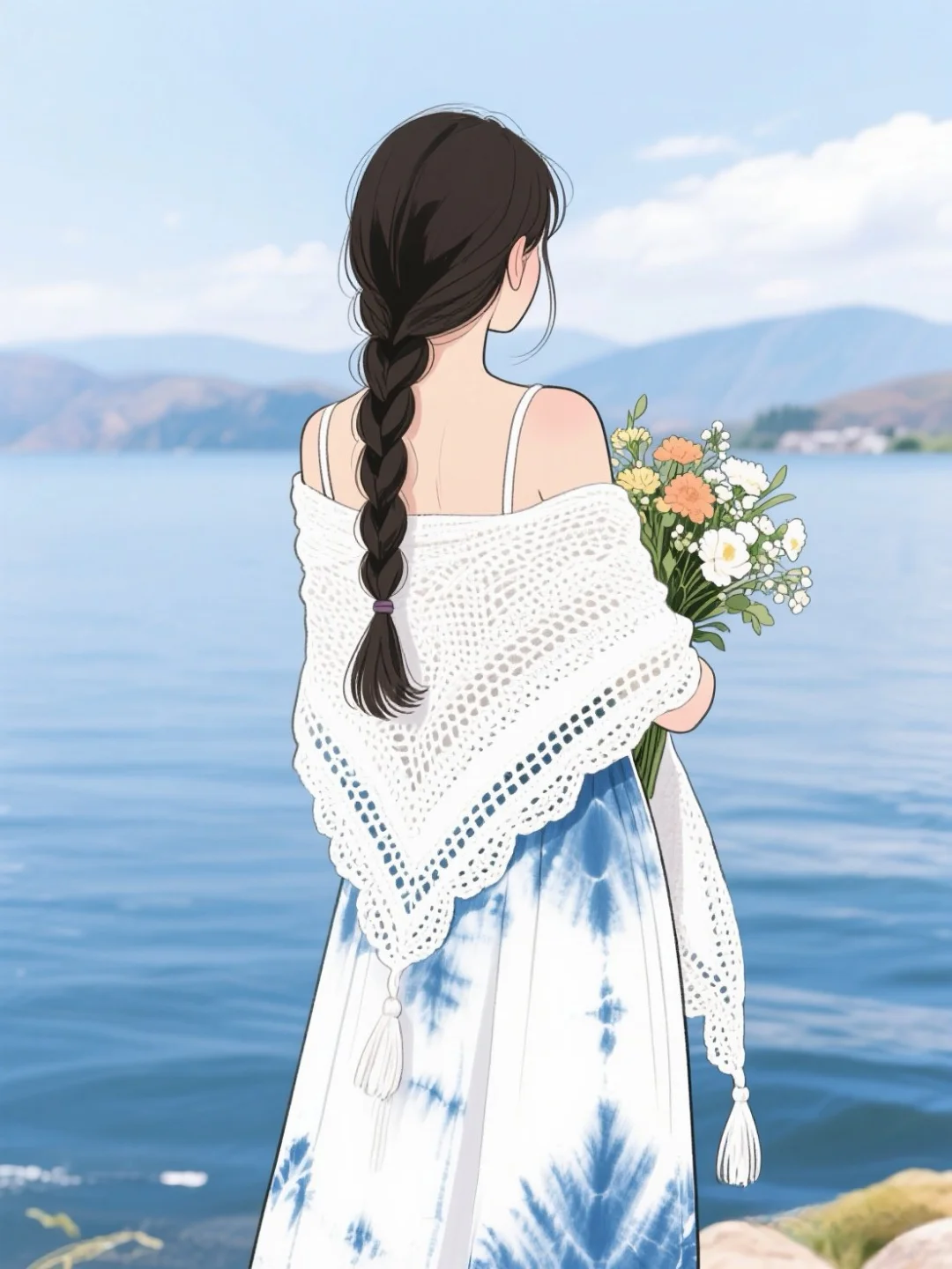 夏日的海风温柔又浪漫🌊唯美治愈系女头