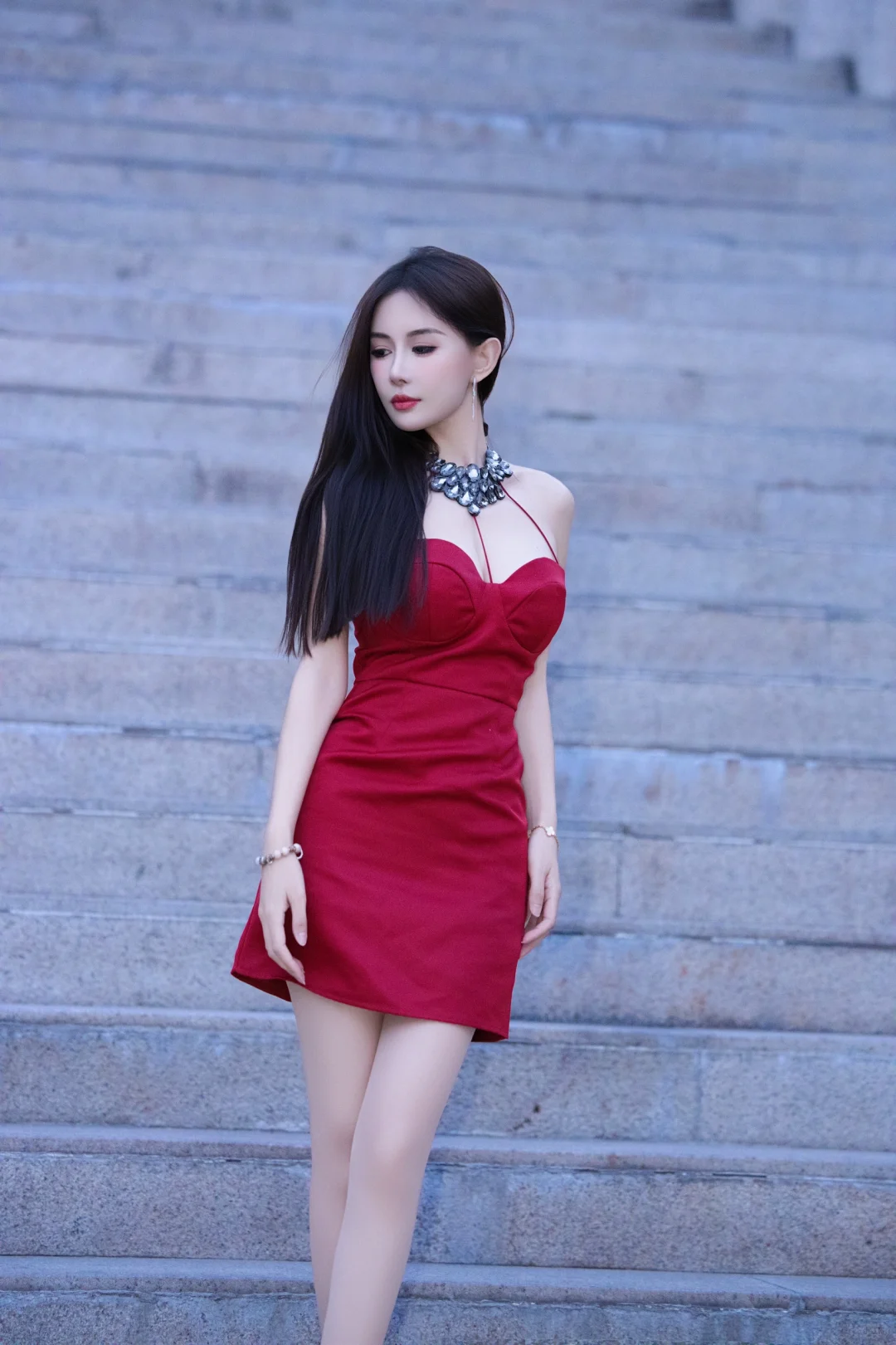 北京约拍｜红裙少女