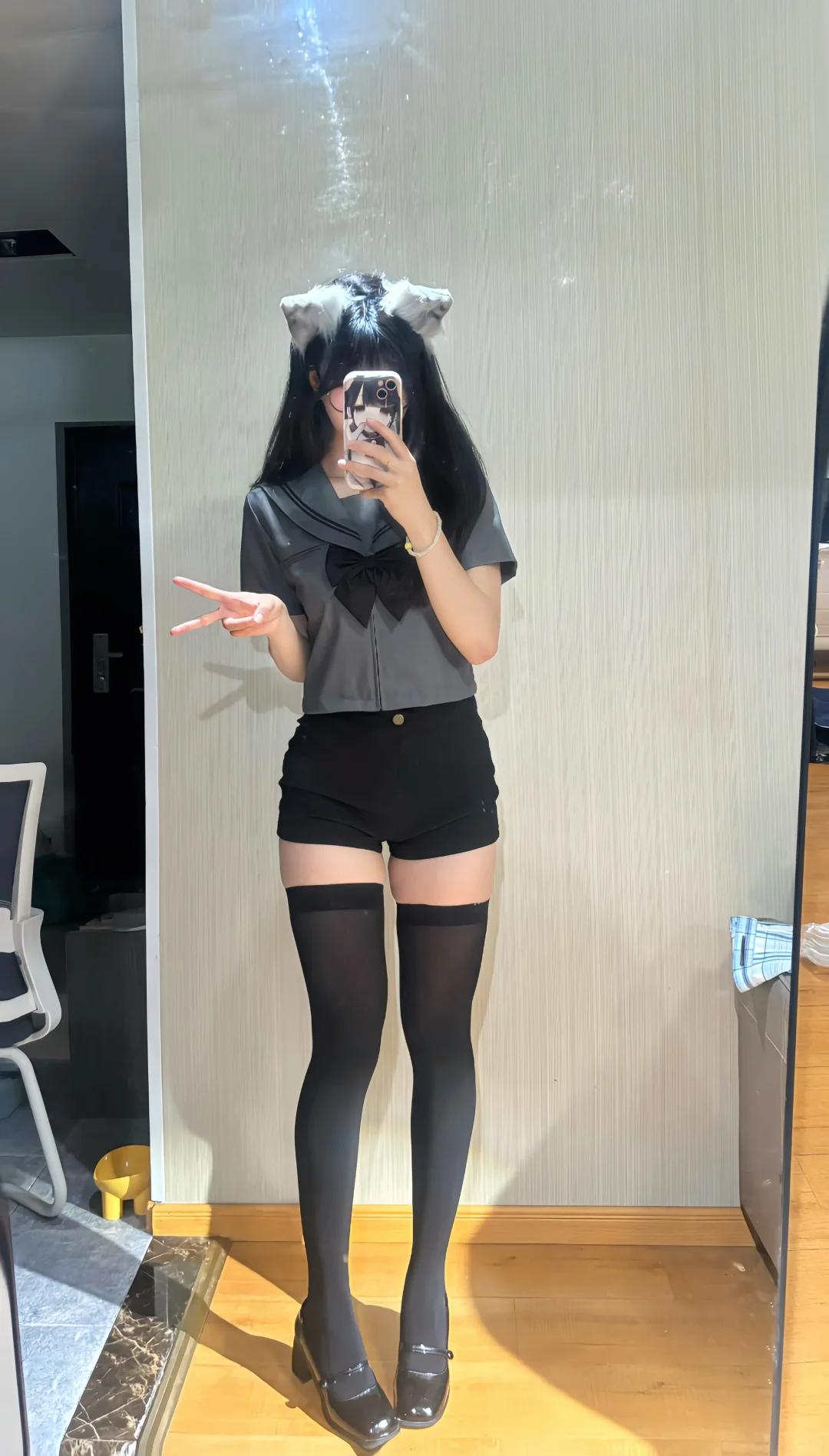 这么穿好喜欢！猫猫风🖤