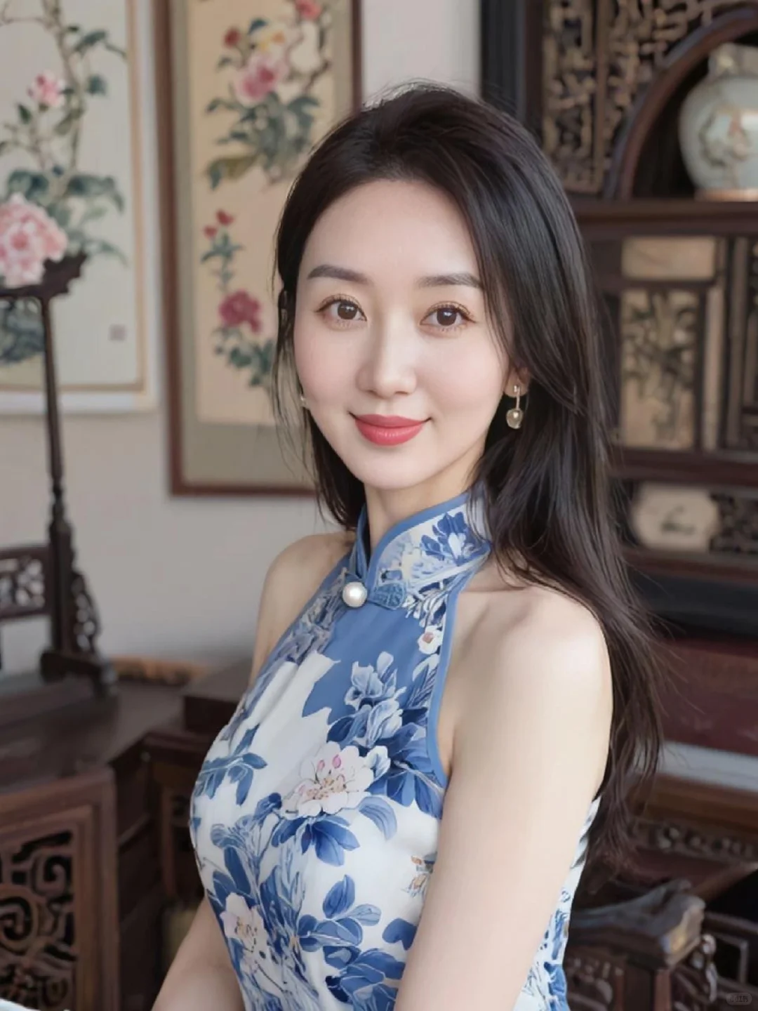40岁，墨染青丝点绛唇，东方风华最动人