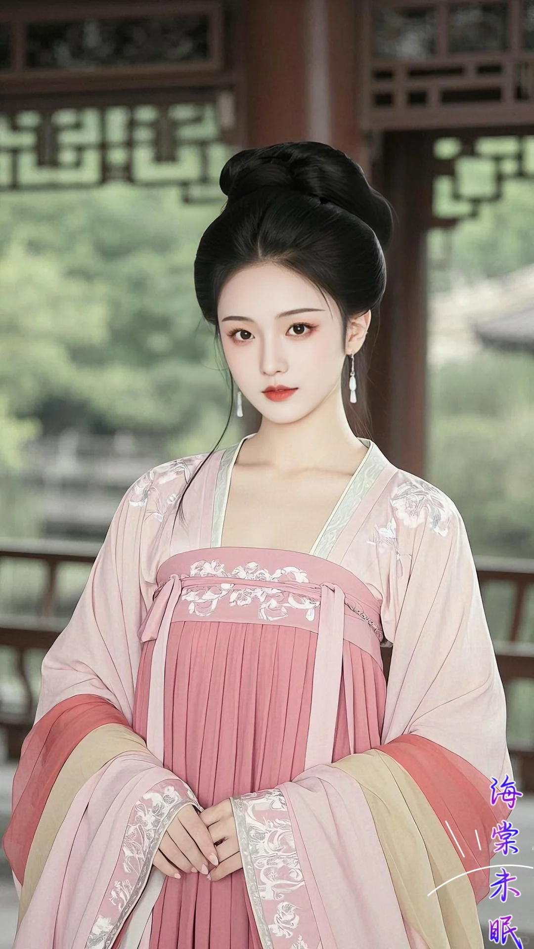 粉色系古风美人簪花🌺（16）