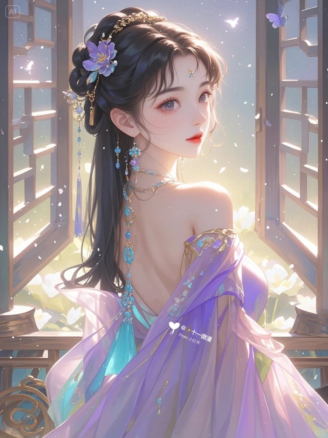 古风 | 画里仙姿疑是梦， 清风徐拂落谁家。
