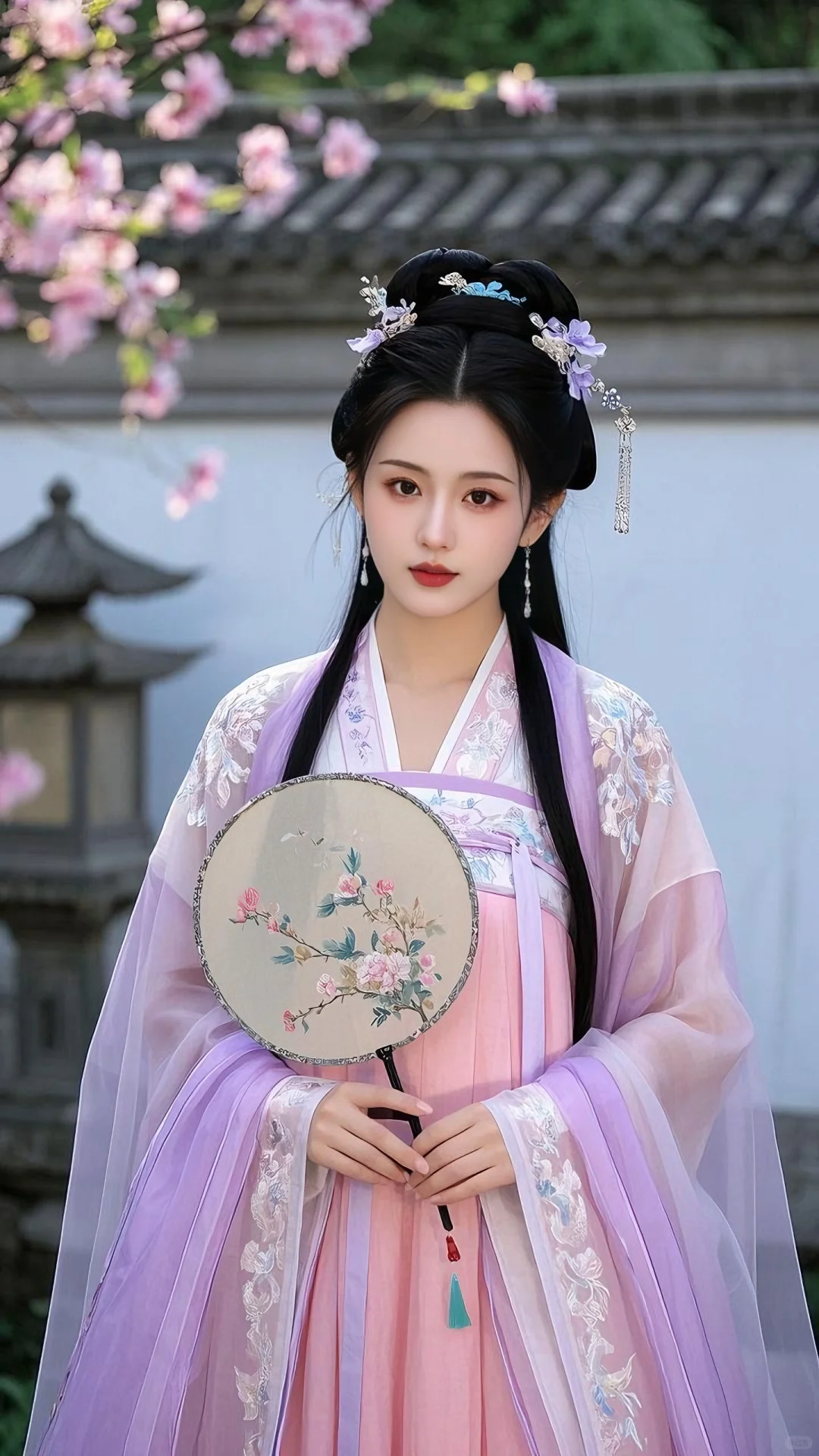 粉色系古风美人簪花🌺（16）