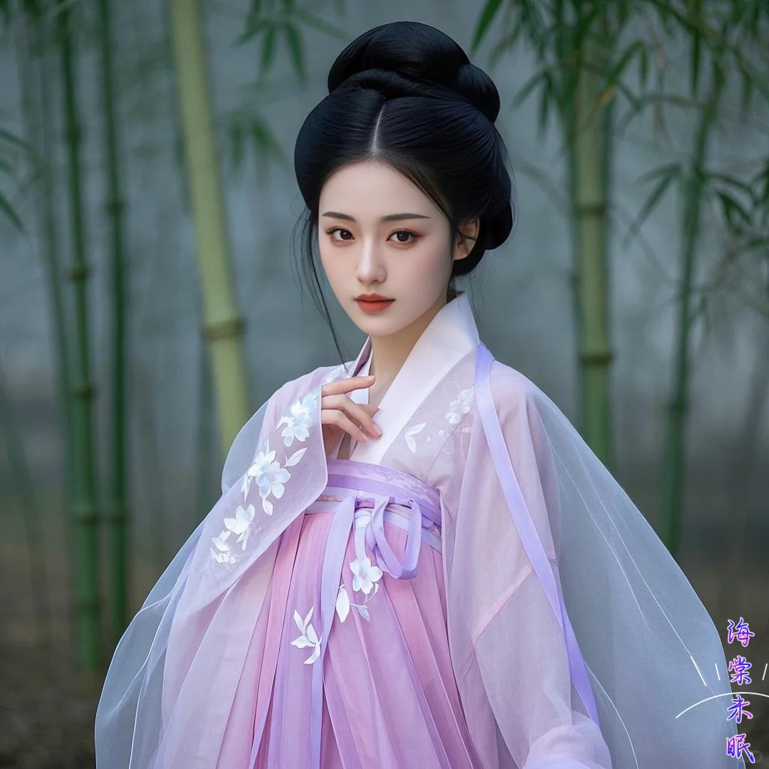 粉色系古风美人簪花🌺（16）