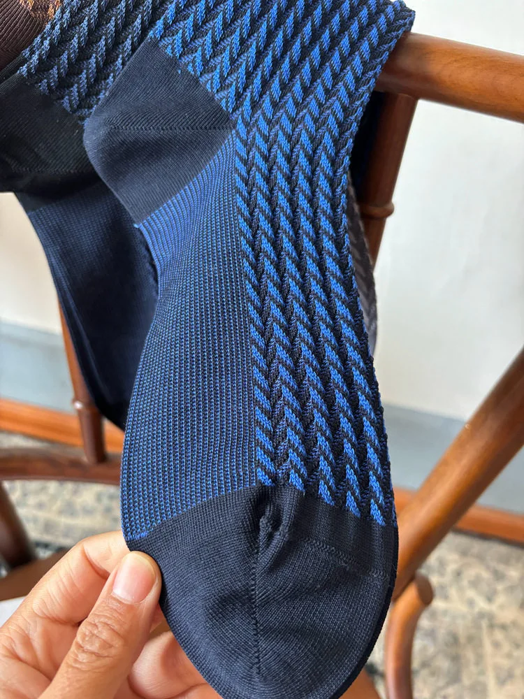 👔及膝麦穗纹丝光棉袜太顶了