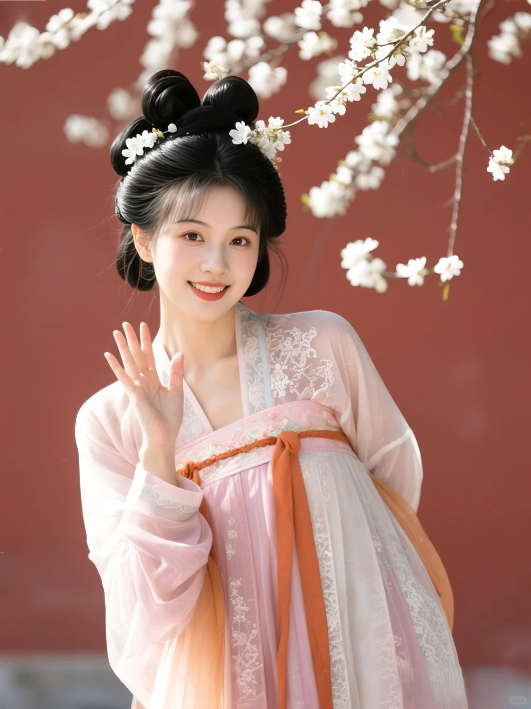 🌸【红墙汉服甜妹写真「春日小团宠」】✨