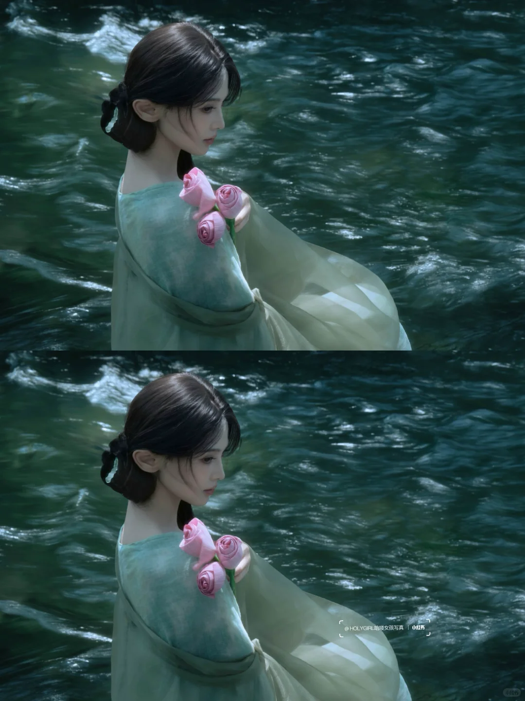 清冷感荷花写真｜“人闲花影，一梦江南”