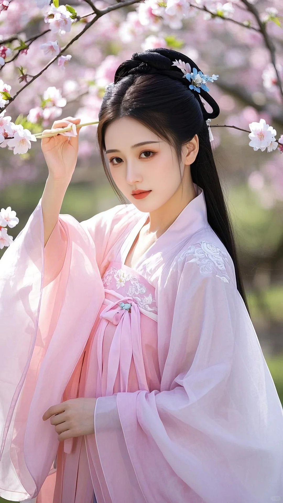 粉色系古风美人簪花🌺（16）