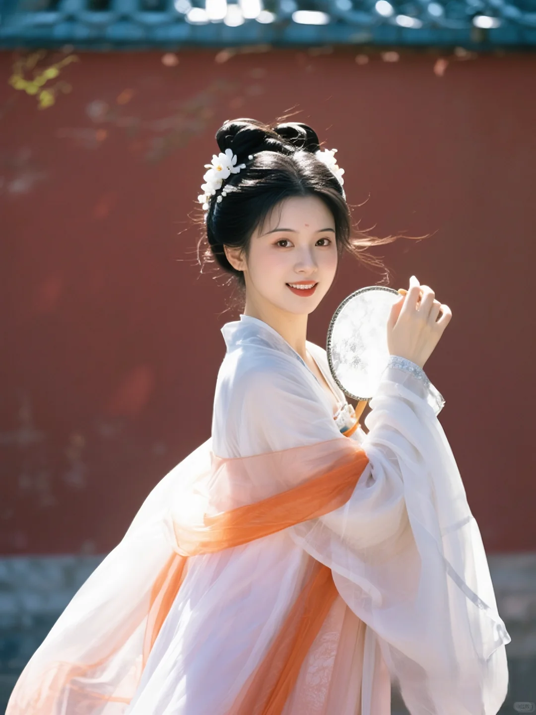 🌸【红墙汉服甜妹写真「春日小团宠」】✨