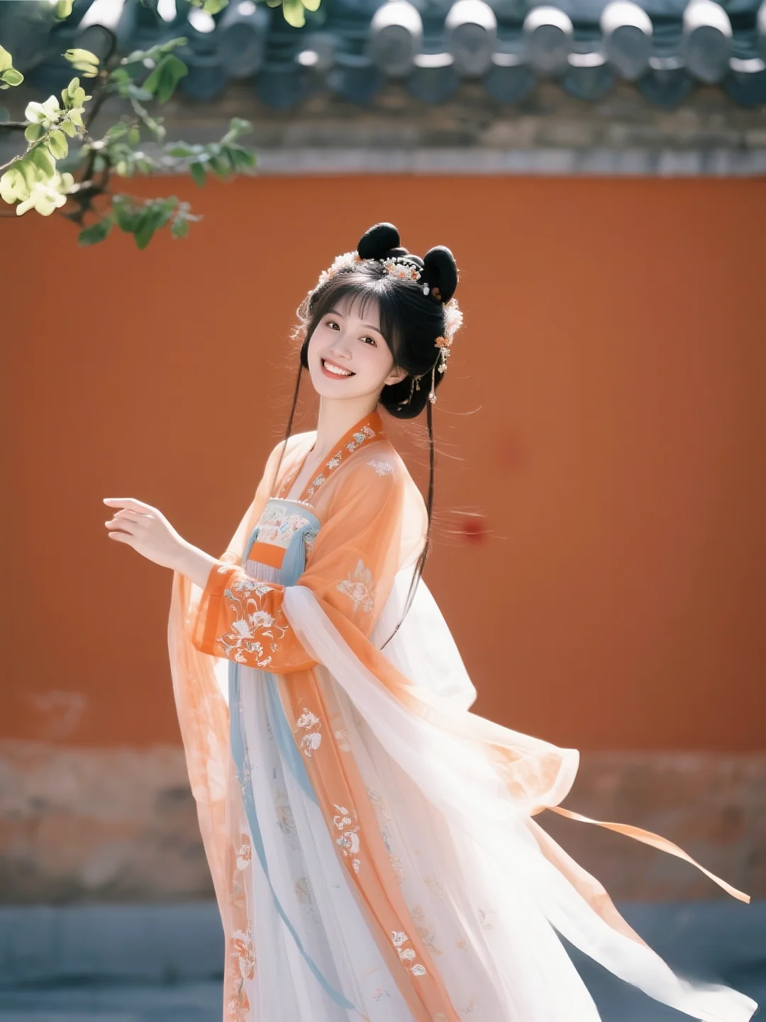 🌸【红墙汉服甜妹写真「春日小团宠」】✨