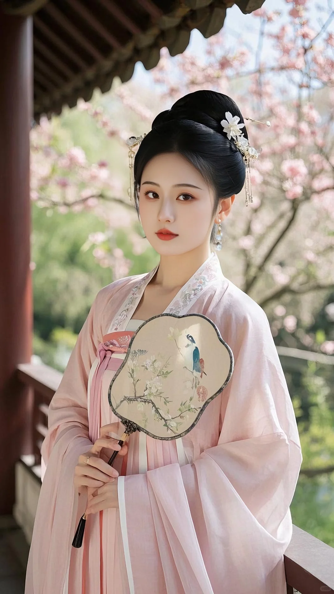 粉色系古风美人簪花🌺（16）
