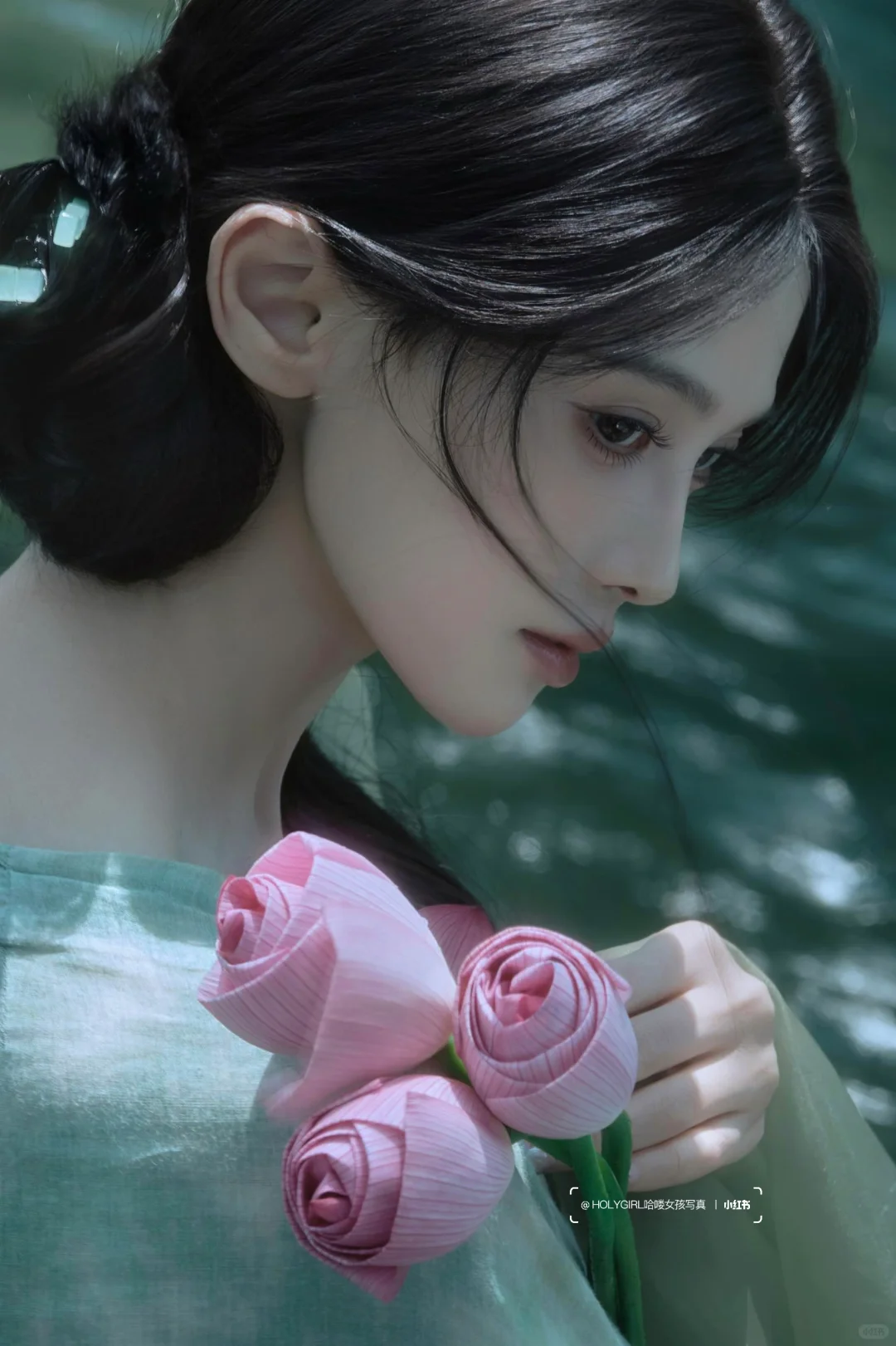 清冷感荷花写真｜“人闲花影，一梦江南”