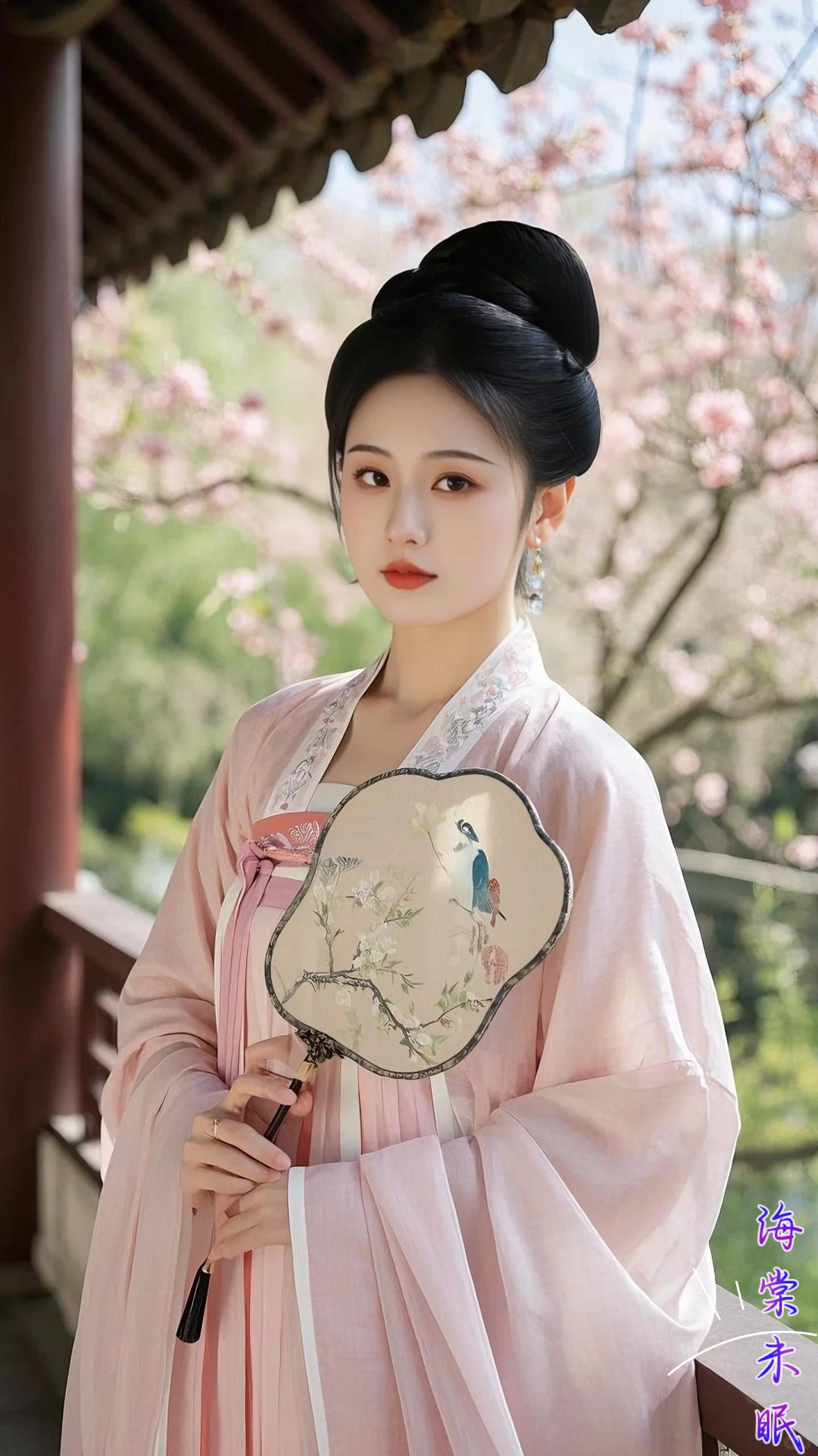 粉色系古风美人簪花🌺（16）