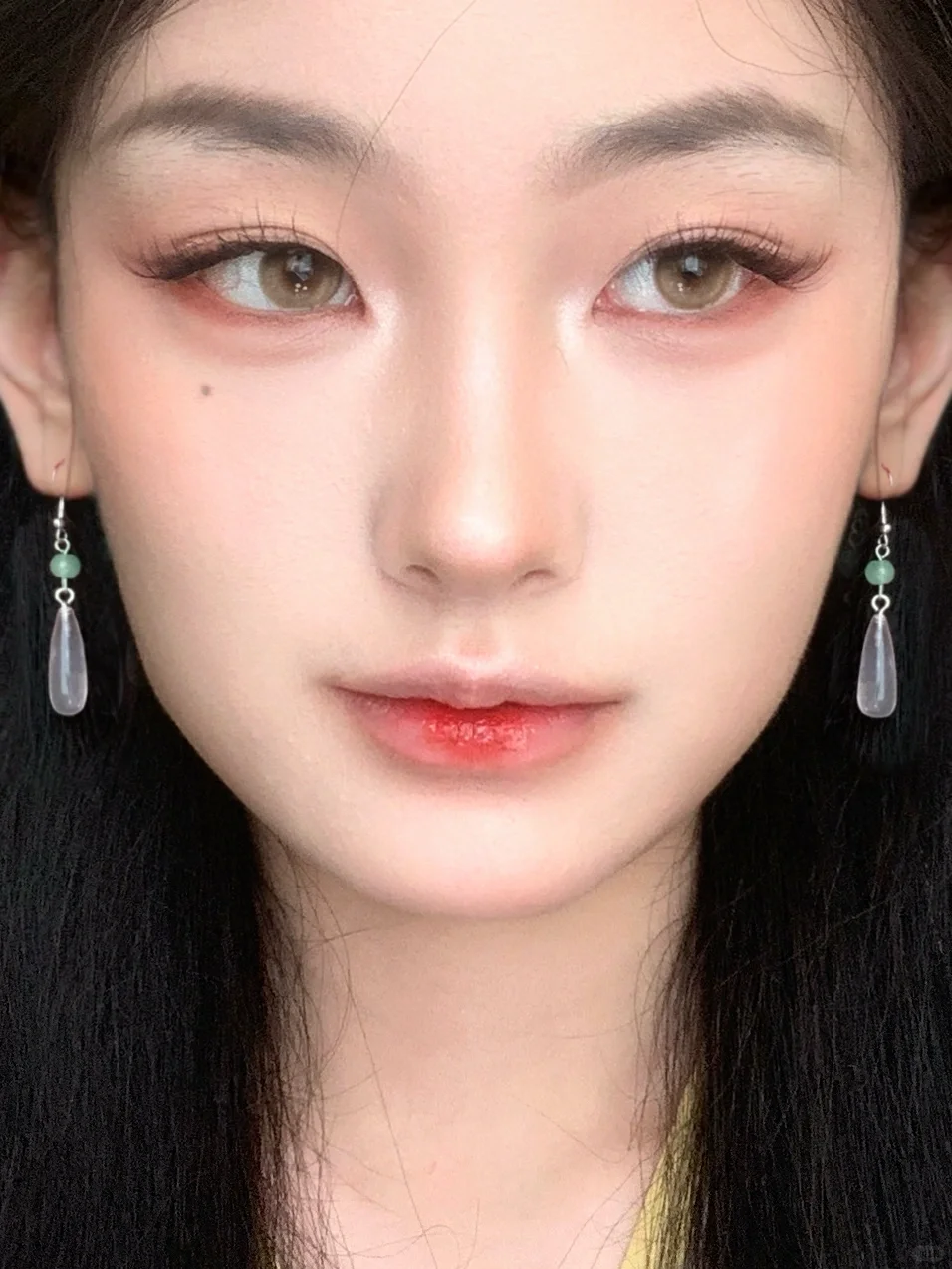 淡极生艳🏮方圆脸中式白莲花清冷狐系妆