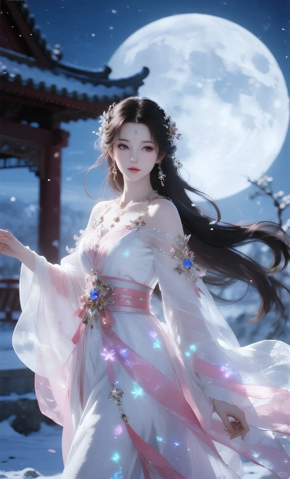 一轮明月，照见人间温柔！🌙