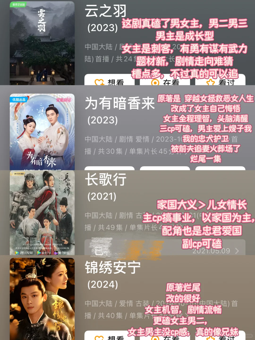 大女主 古装女强剧