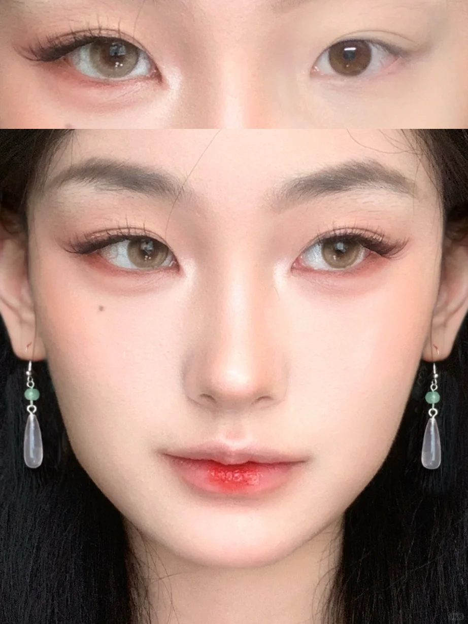 淡极生艳🏮方圆脸中式白莲花清冷狐系妆