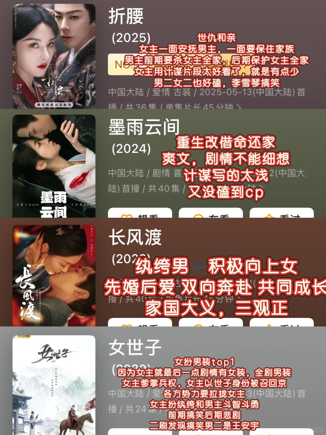大女主 古装女强剧