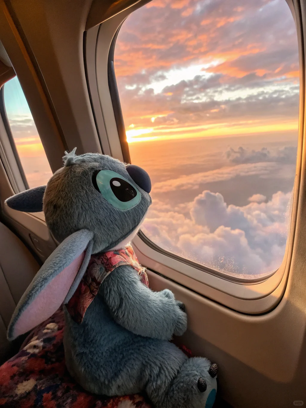 如果晚霞绕过飞机✈️