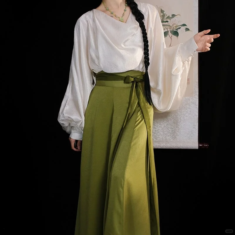 鹿鸣溪原创汉服唐风古装女十破裙日常通勤古