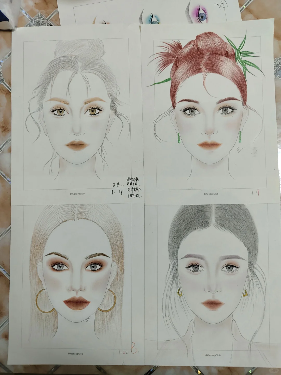 学画美人图的第三周