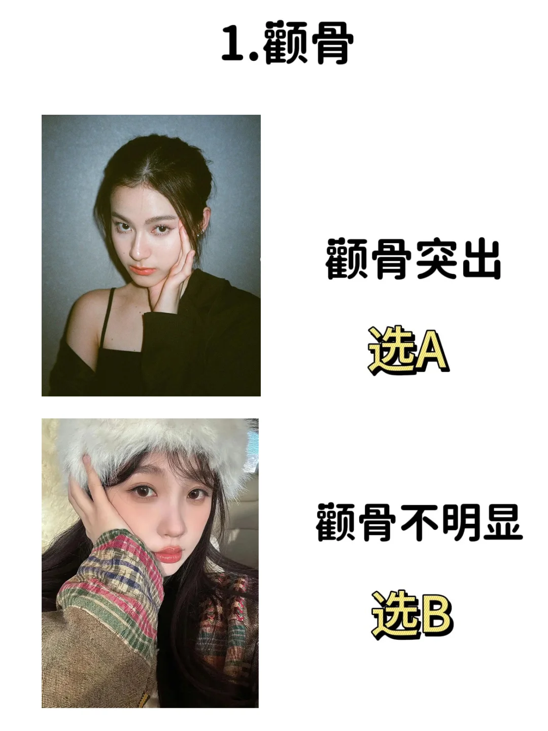 10s自测看看你是哪国脸？