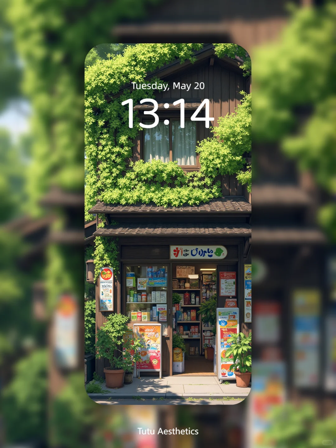 🌿 藏在绿植里的「治愈小店」壁纸