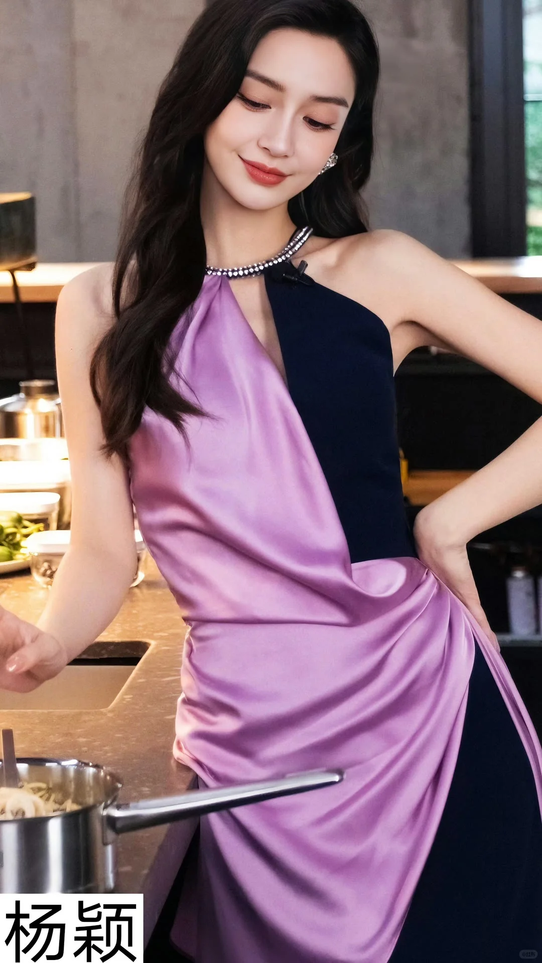 女明星穿紫色裙子，你喜欢哪一位？