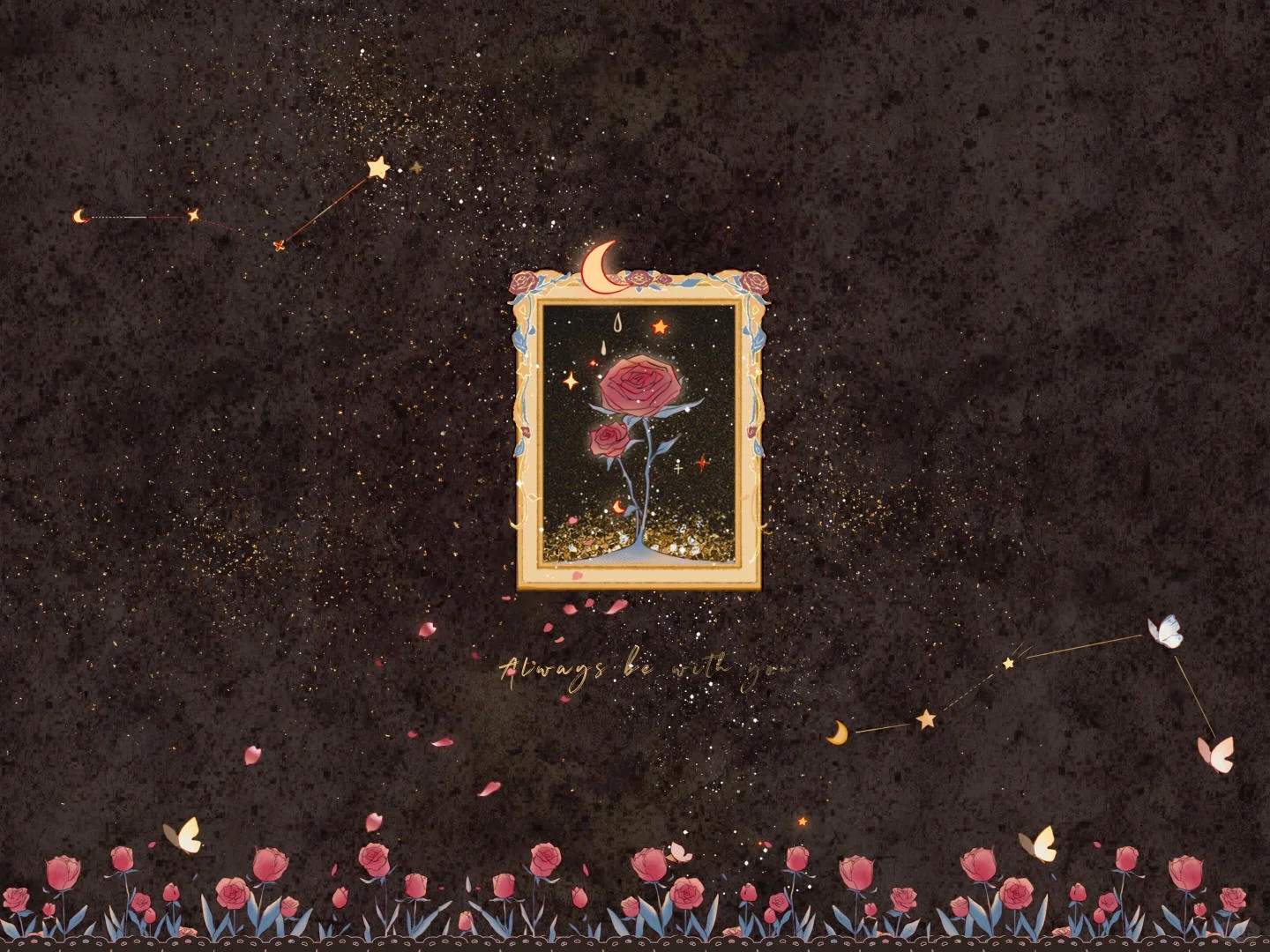 夜玫瑰星球ipad壁纸🌹