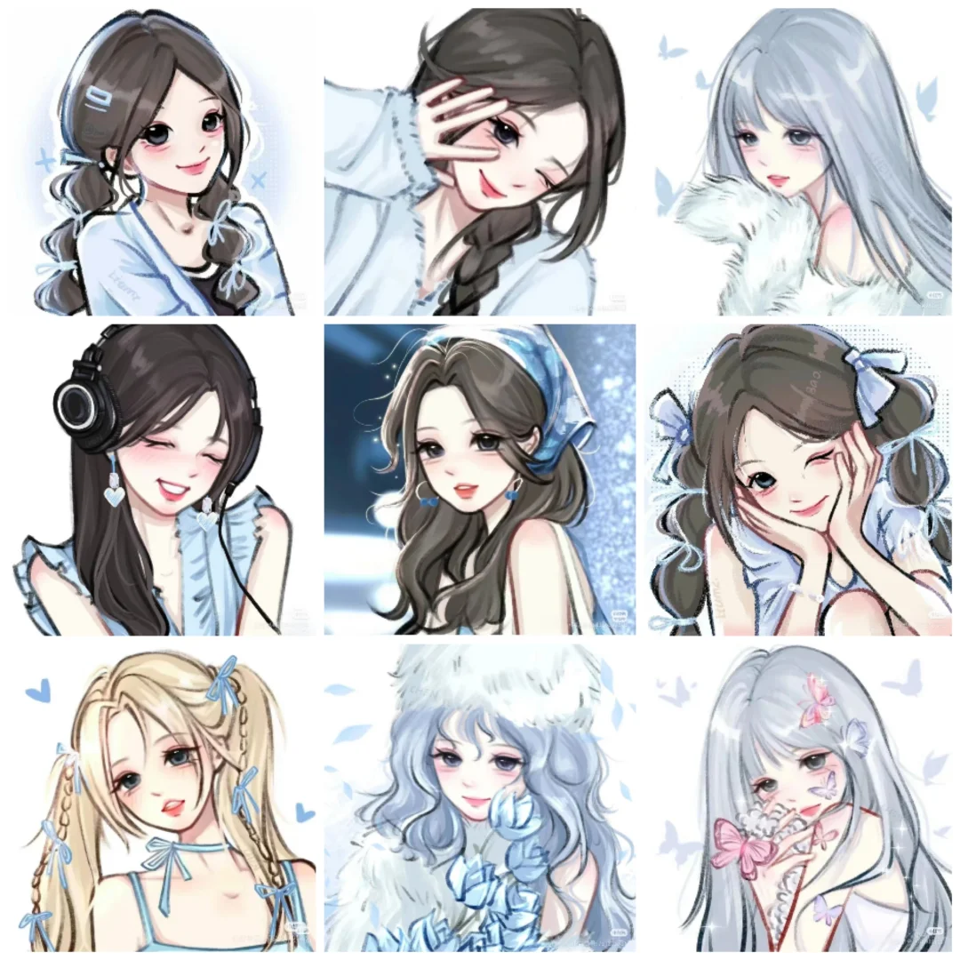 💙蓝色高级感仙气女头像✨🎉