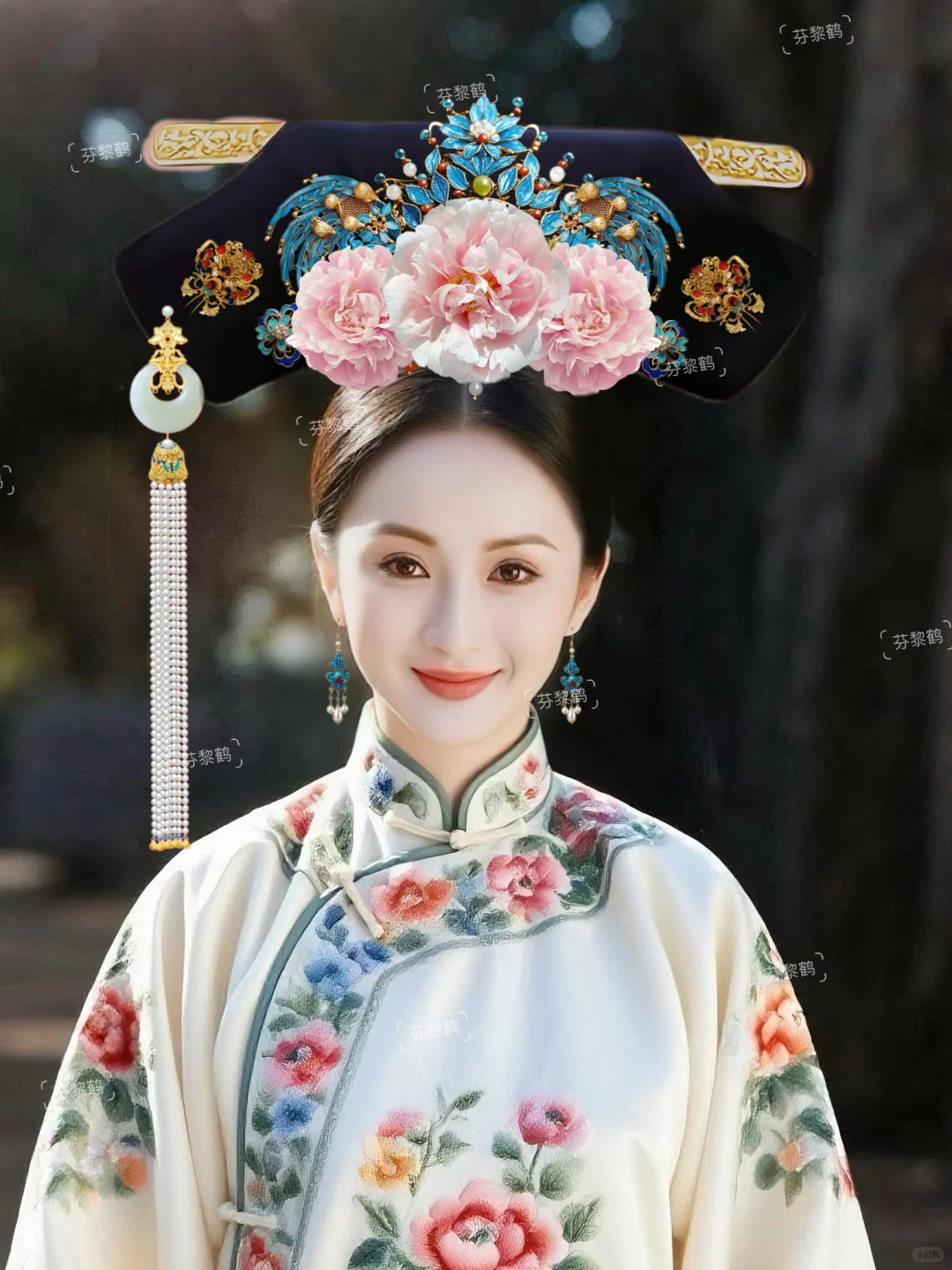 簪花/给香妃换上满人的服饰会是什么样子