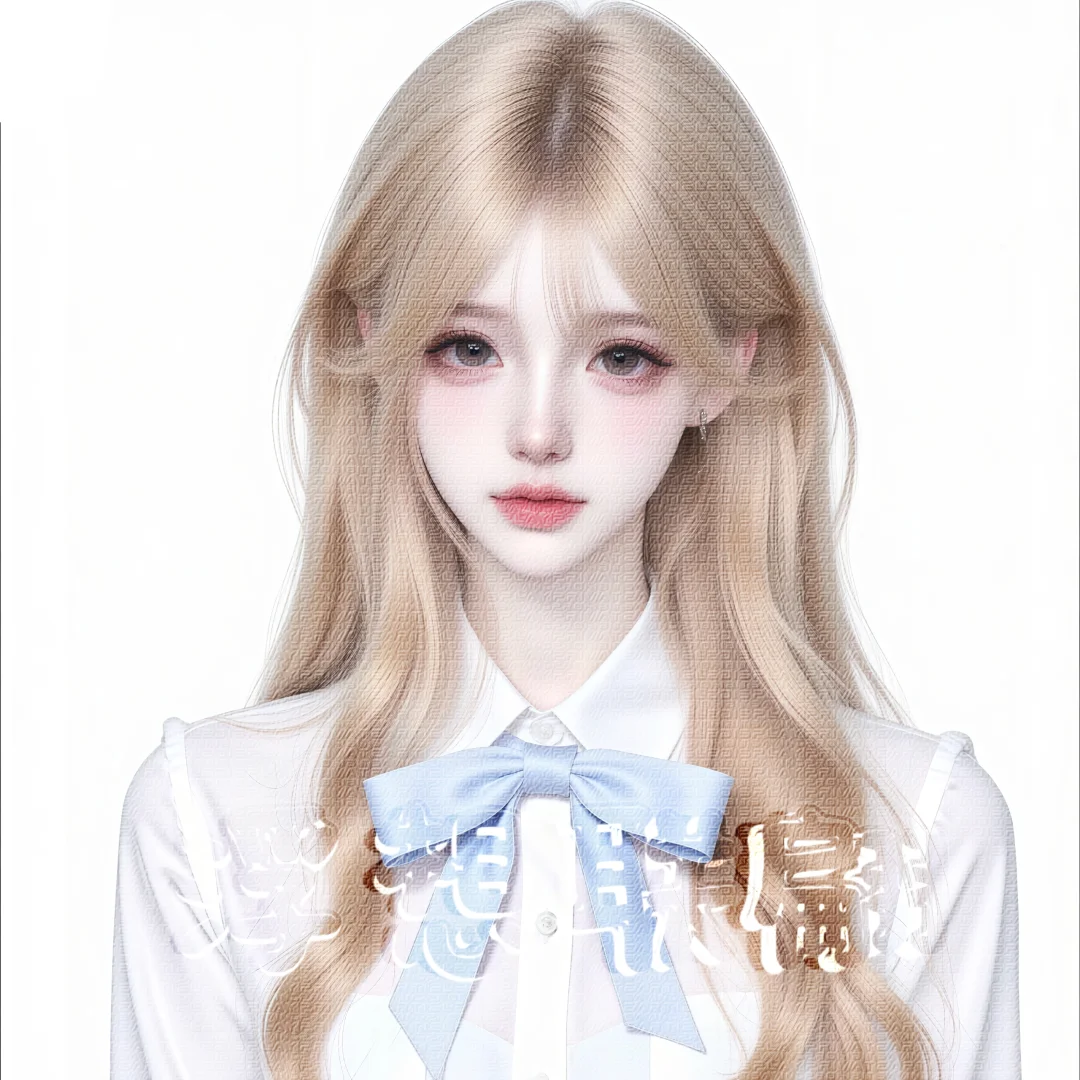 女头、蓝色系、甜美少女、