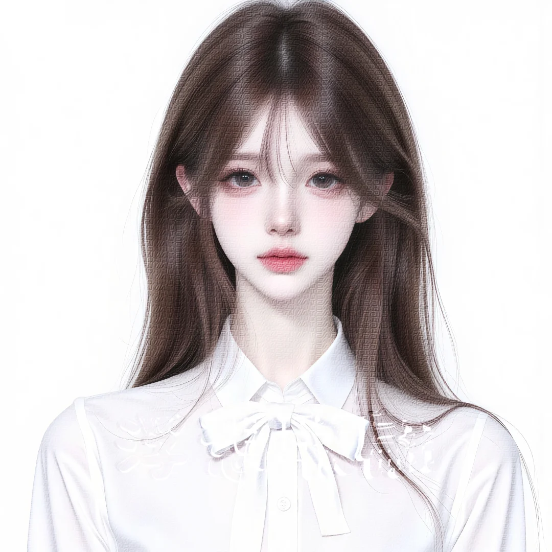 女头、蓝色系、甜美少女、