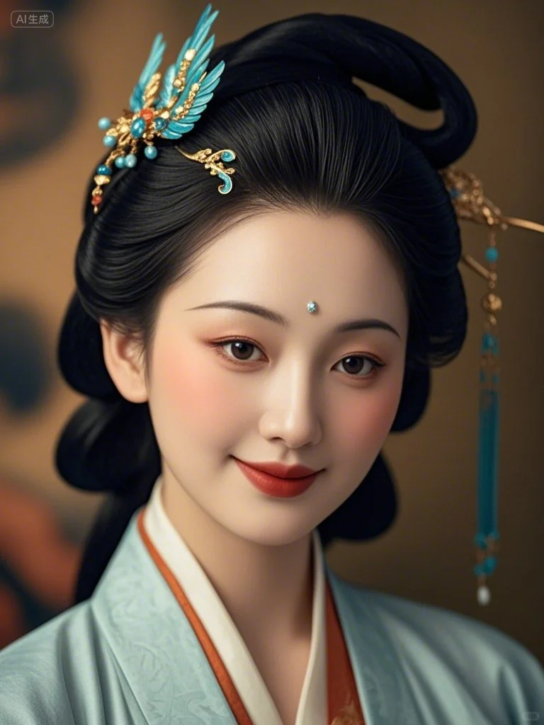 古装美人肖像图