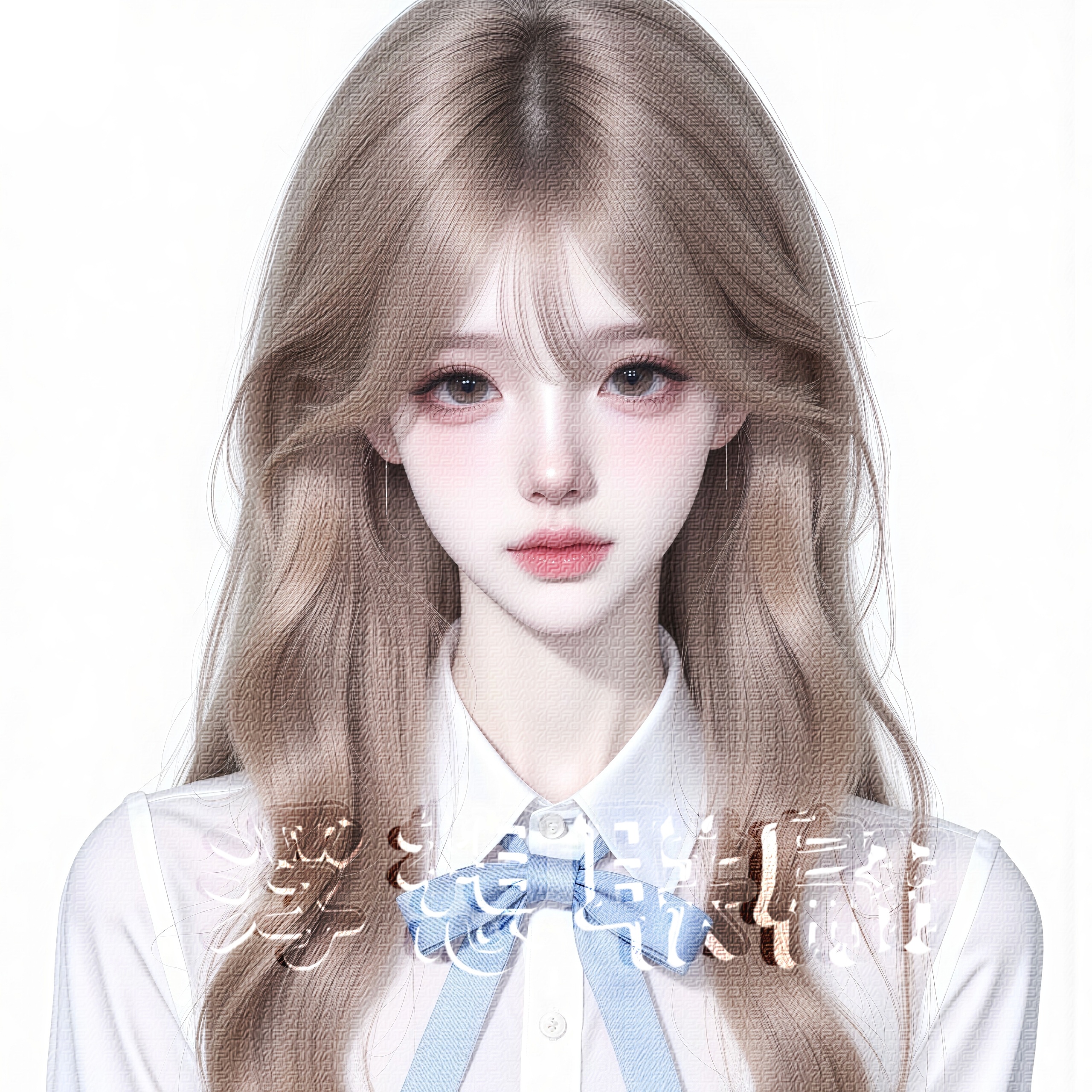 女头、蓝色系、甜美少女、