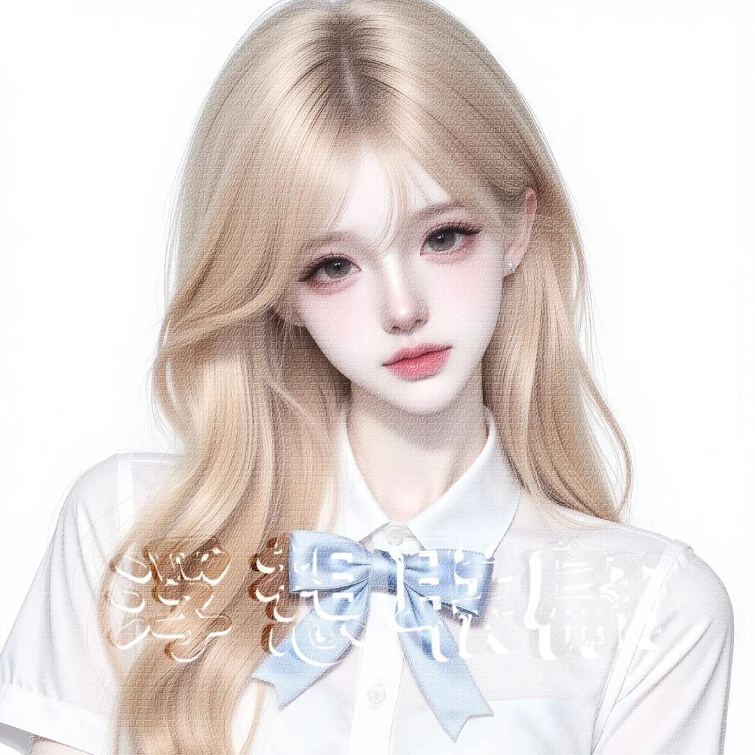 女头、蓝色系、甜美少女、