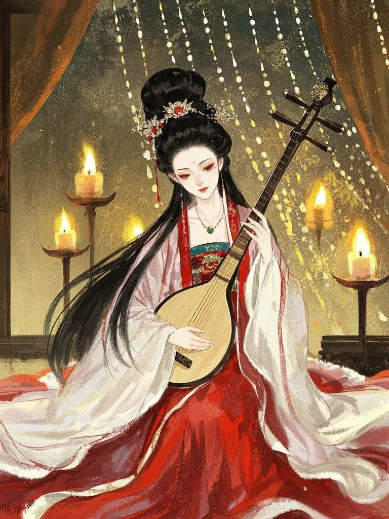 琵琶女|古风插画