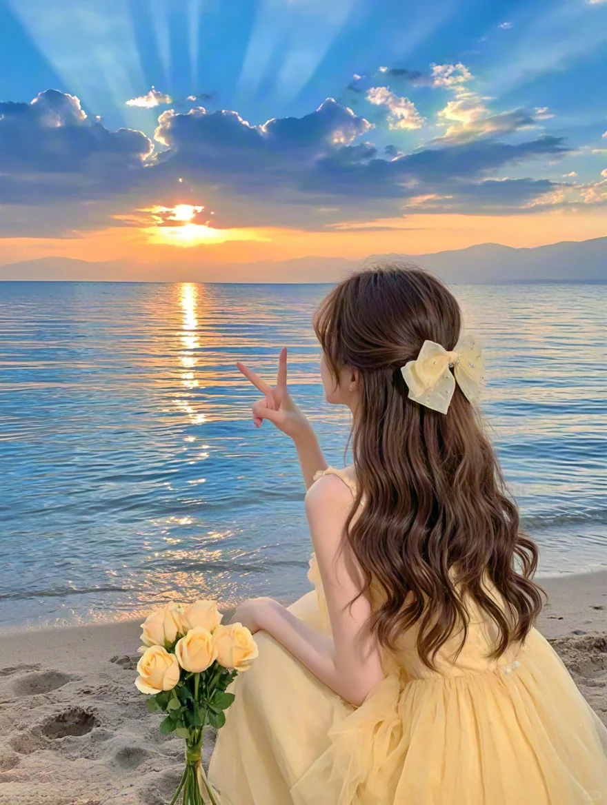 海边的你好美｜温柔海边头像