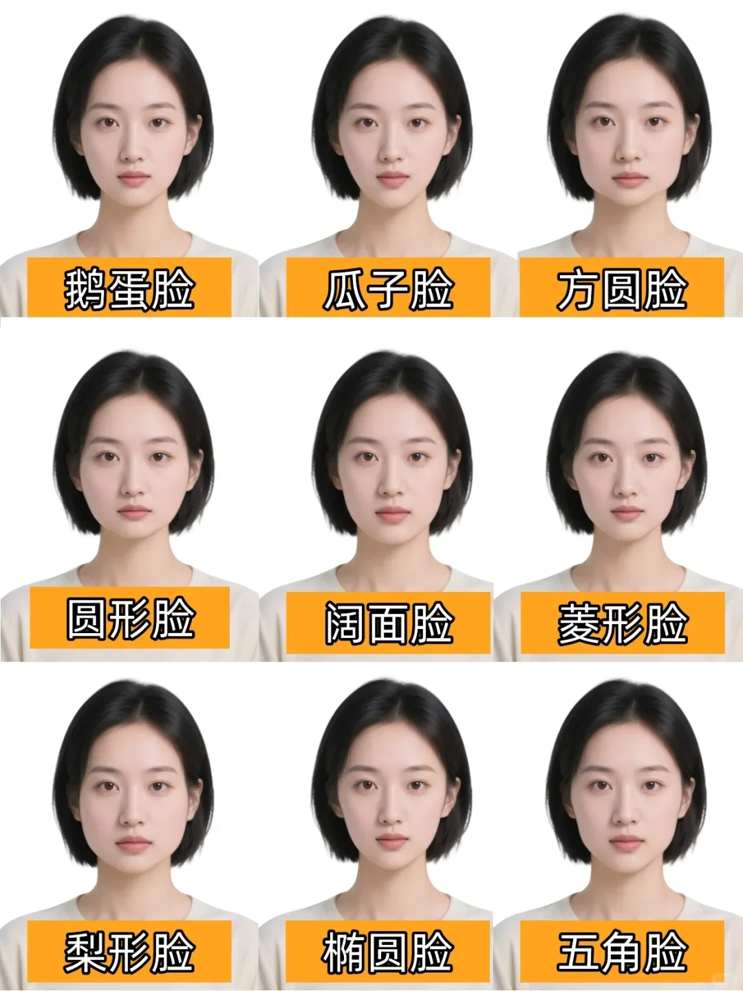🔍 9种常见脸型特征自测指南