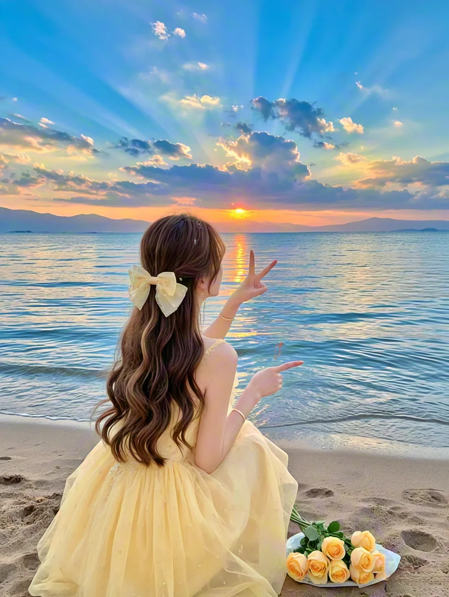 海边的你好美｜温柔海边头像