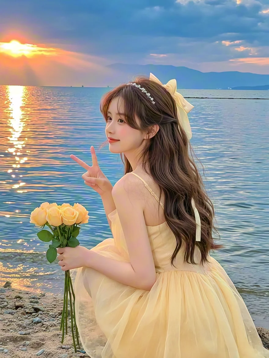 海边的你好美｜温柔海边头像