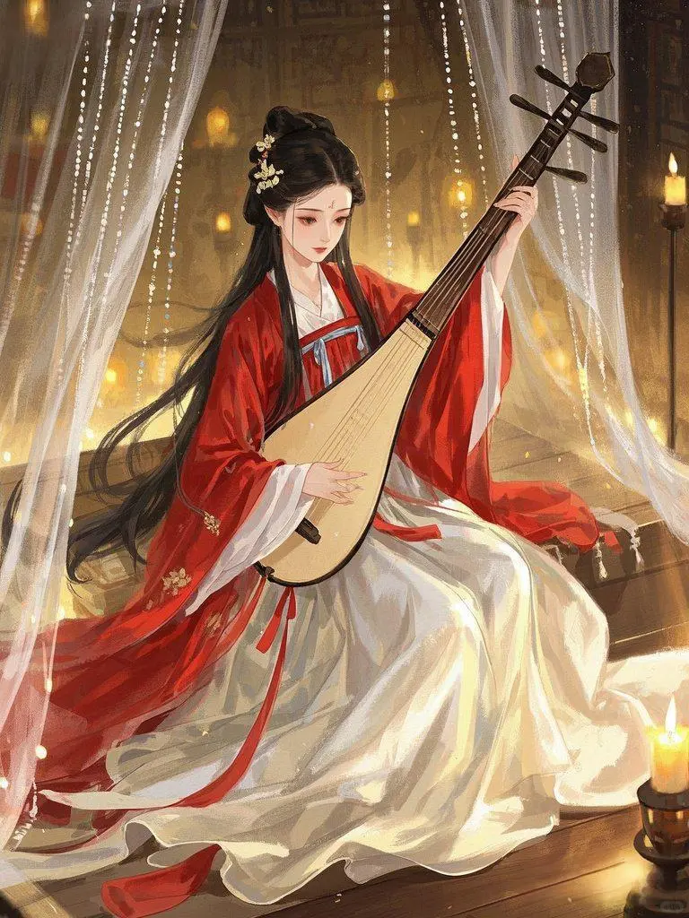 琵琶女|古风插画