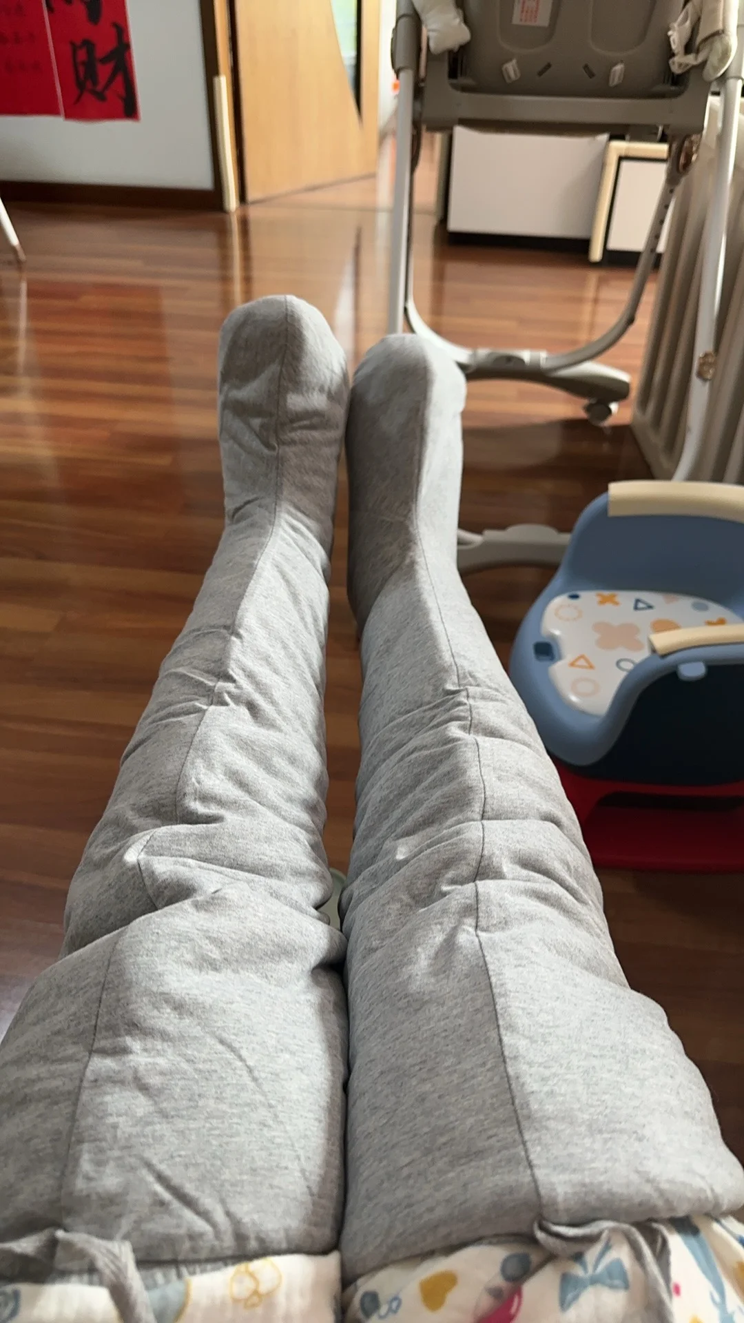 纯棉花高筒护膝长袜套古中医