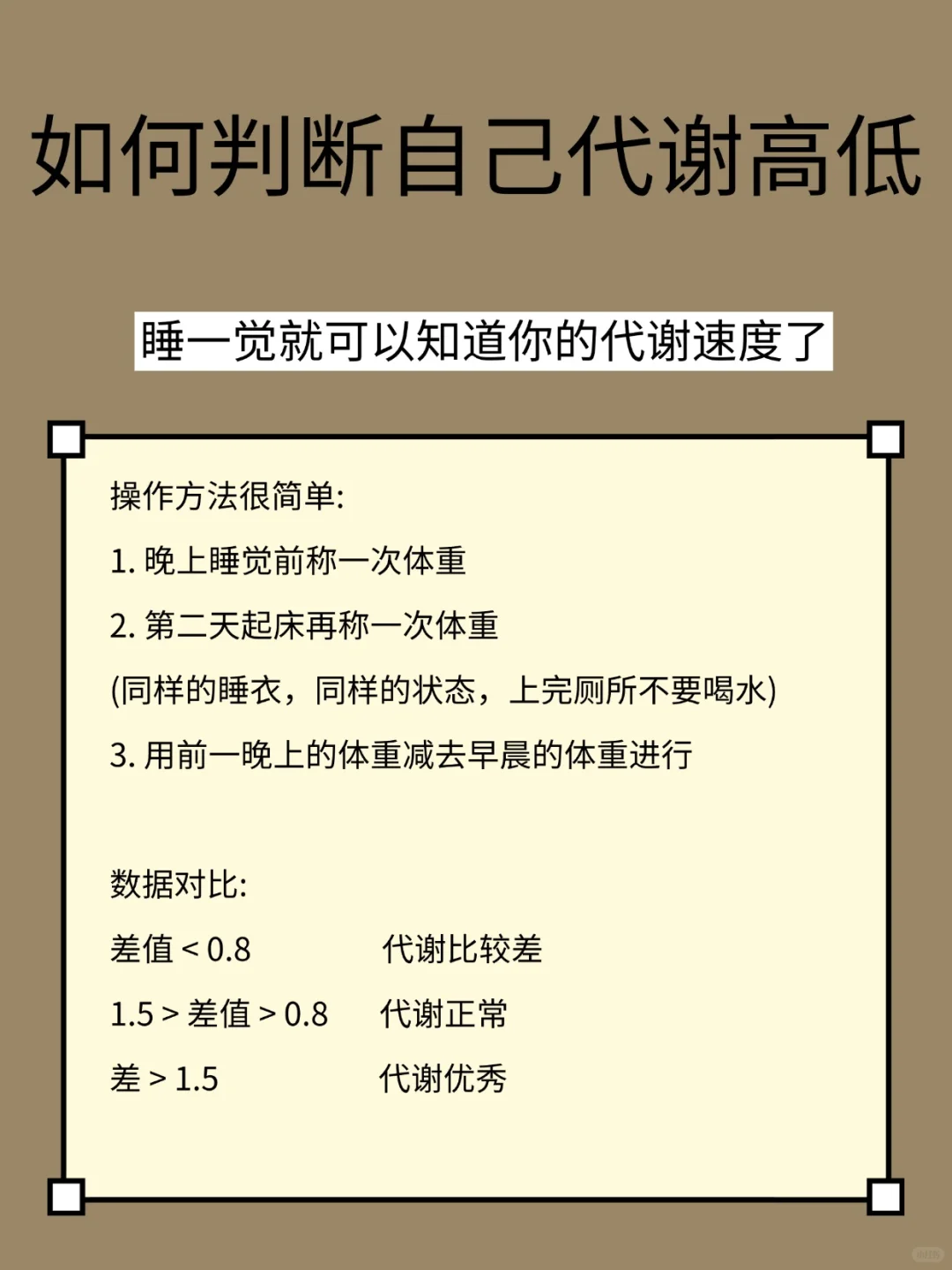 代谢高了，自然就瘦了