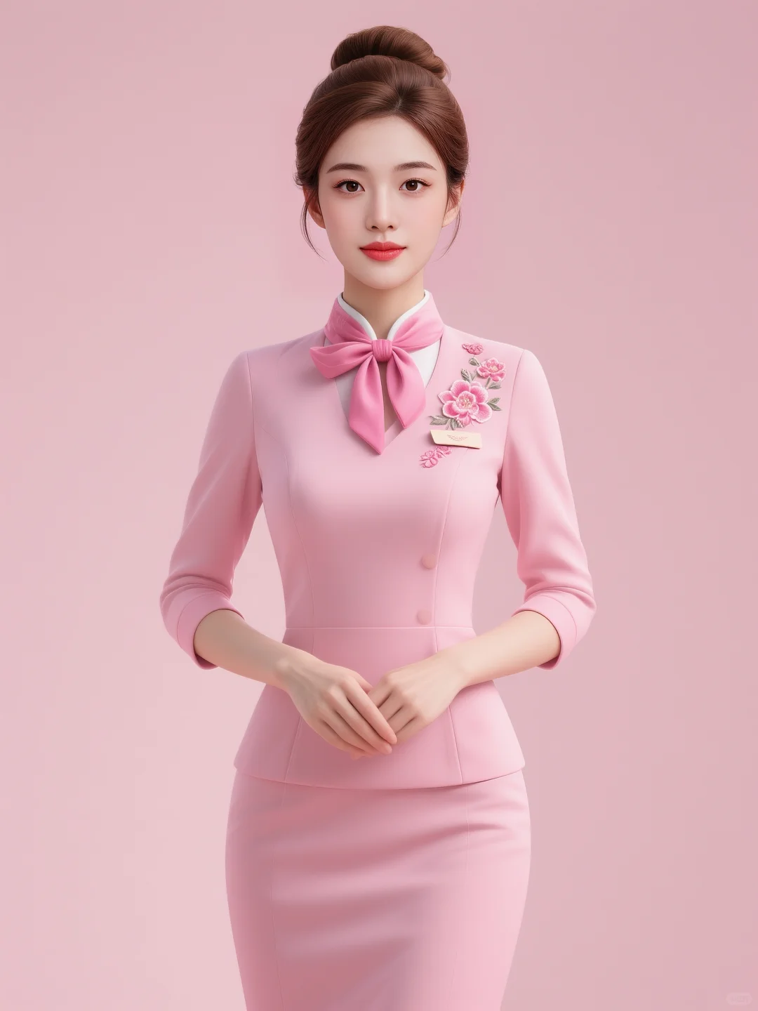 粉缎凝香云端绘美女