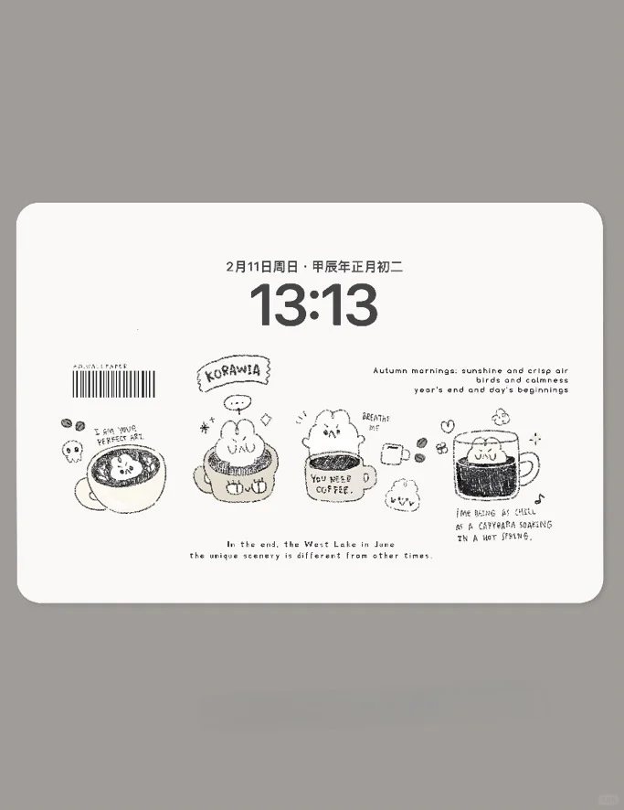 iPad 壁纸｜咖啡涂鸦｜咖啡涂鸦ipad壁纸来啦