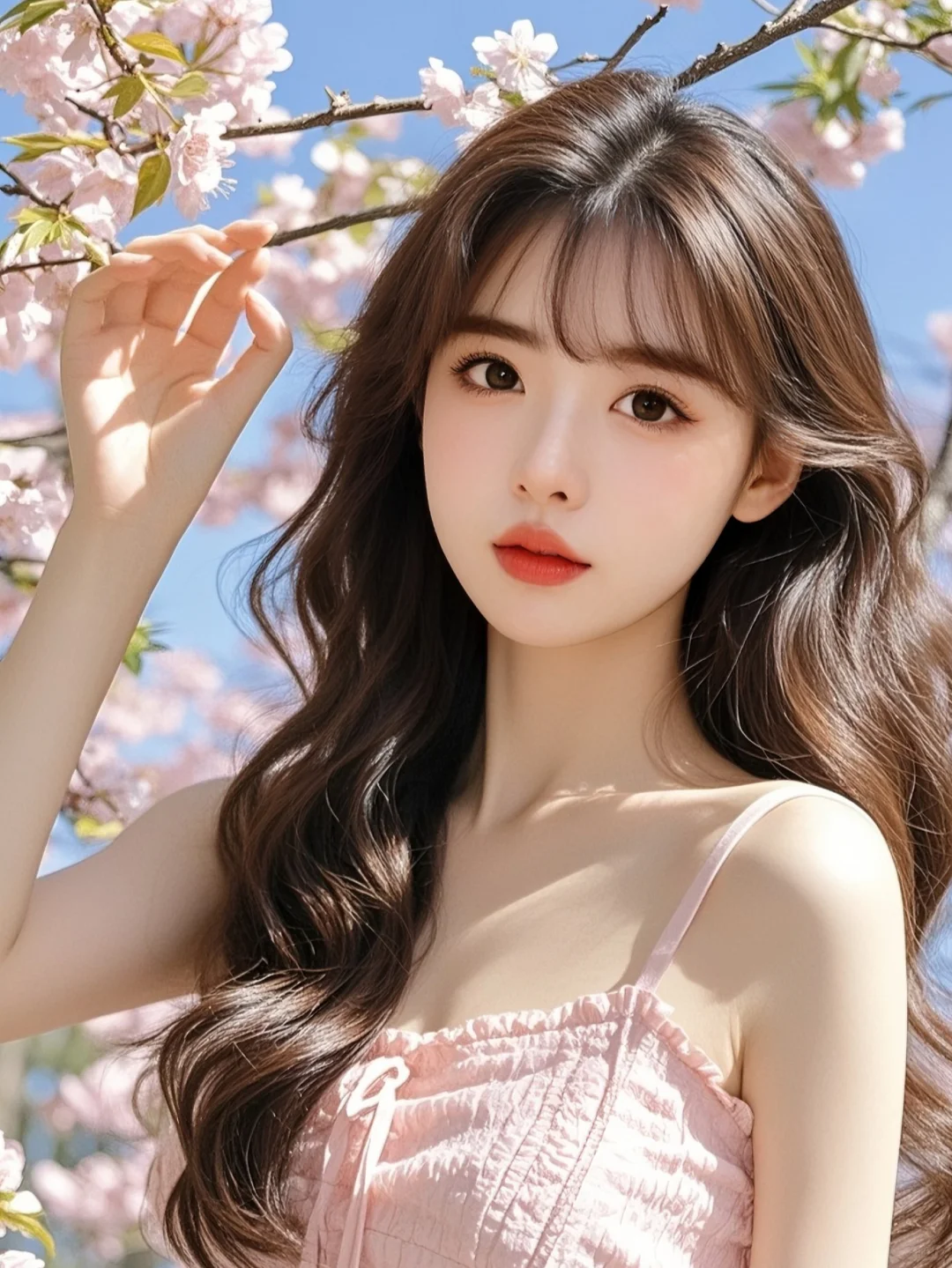 温柔头像/樱花树下，她好美~